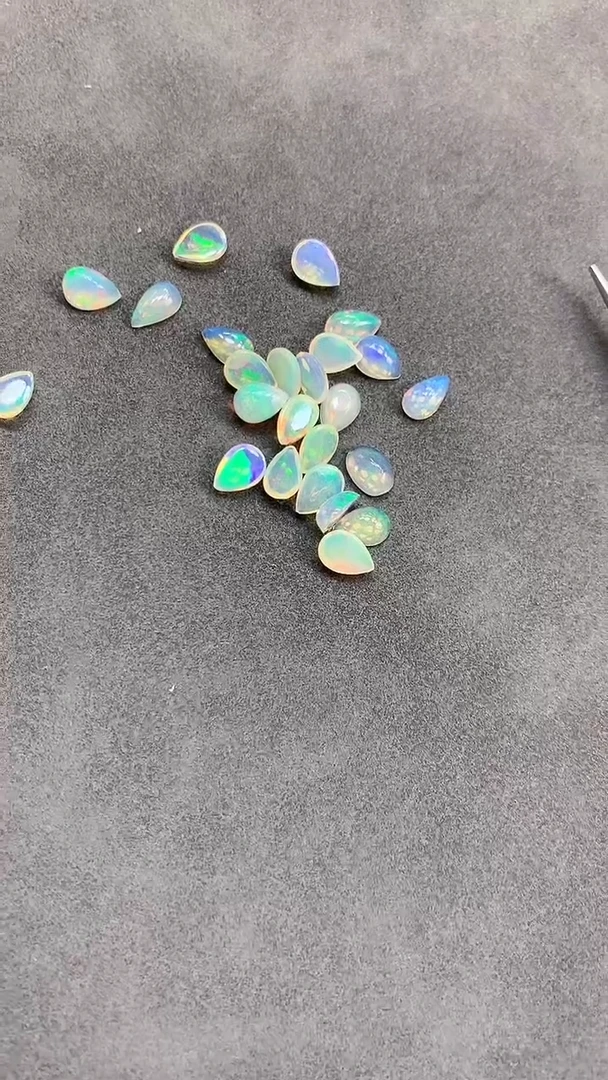 欧泊未镶嵌笔搁5裸石多样性发一颗