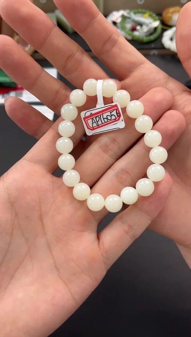 未镶嵌手串和田玉且末米达手串卡10微色差