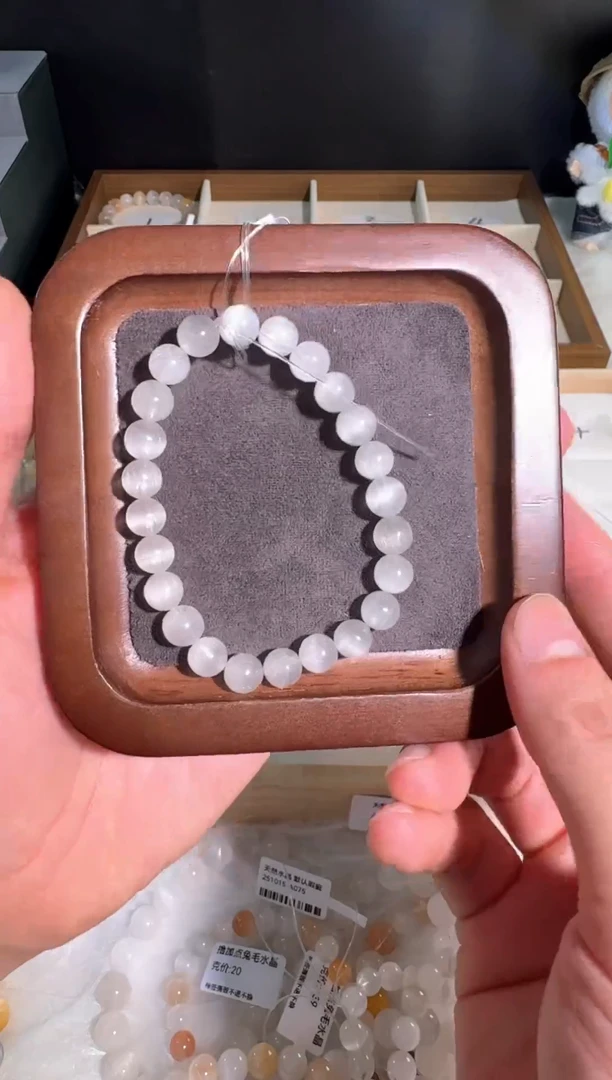 未镶嵌手链水晶兔毛手链2号链接 卡7咪+