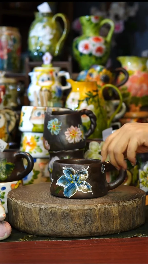 陶瓷87景德镇手工手绘釉下彩