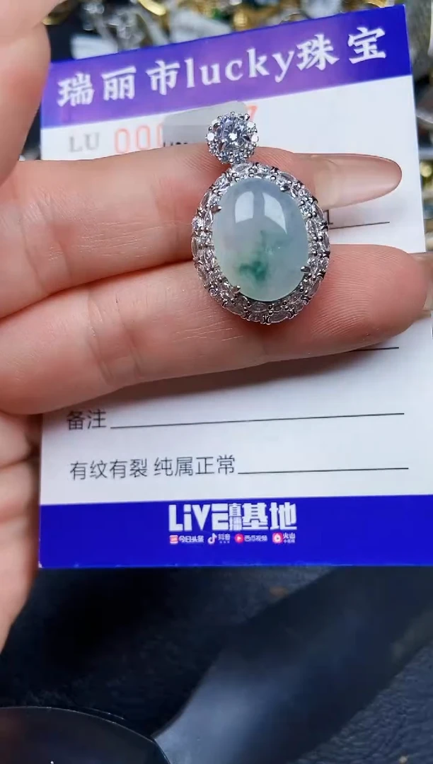 翡翠银S925镶嵌颈饰1967