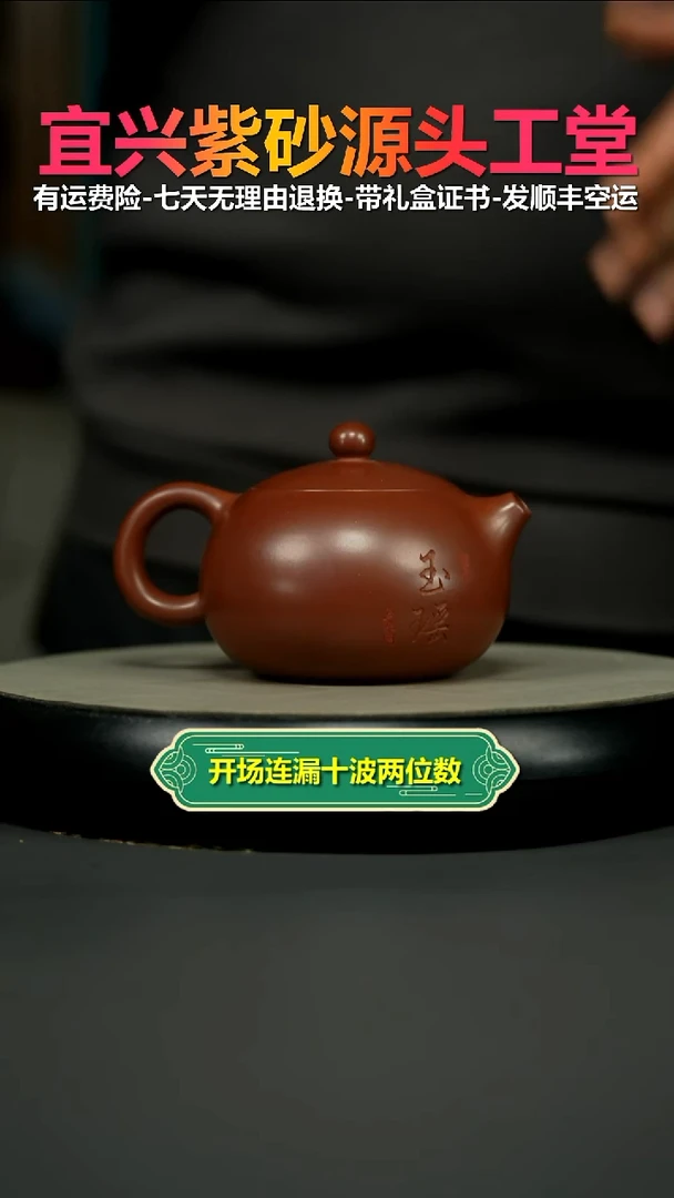 茶壶紫砂李传荣龙血砂玉瑶西施260CC