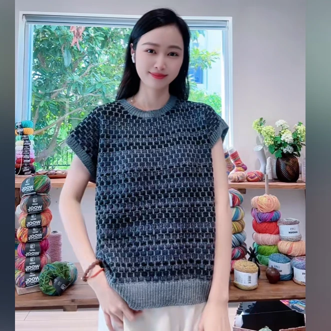 DIA DT LU背心材料包日本高档进口羊毛线手编DIY非成品