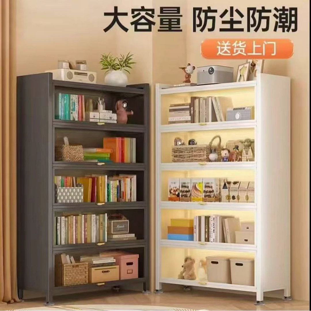 家居厨房置物架落地多层置物柜带门收纳柜置物架多层收纳架