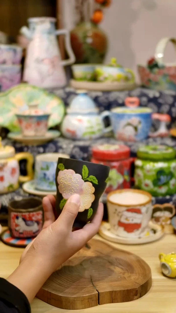 瓷片景德镇釉下彩手绘陶瓷