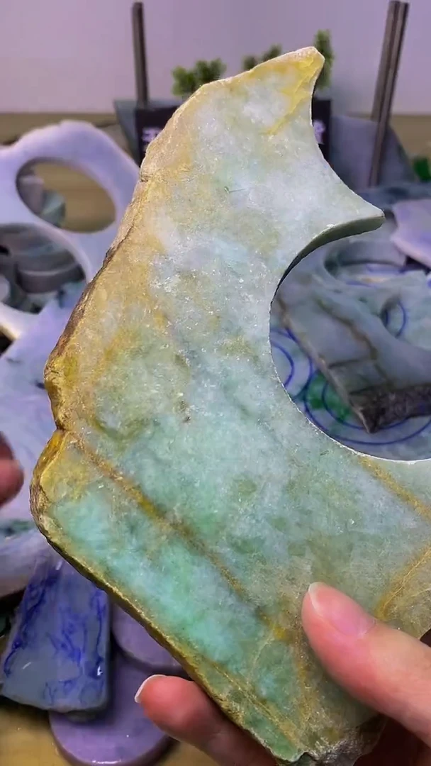 翡翠裸石天然A货缅甸翡翠高品质边角料695