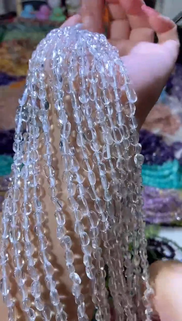 水晶珠宝半成品未镶嵌随形白水晶