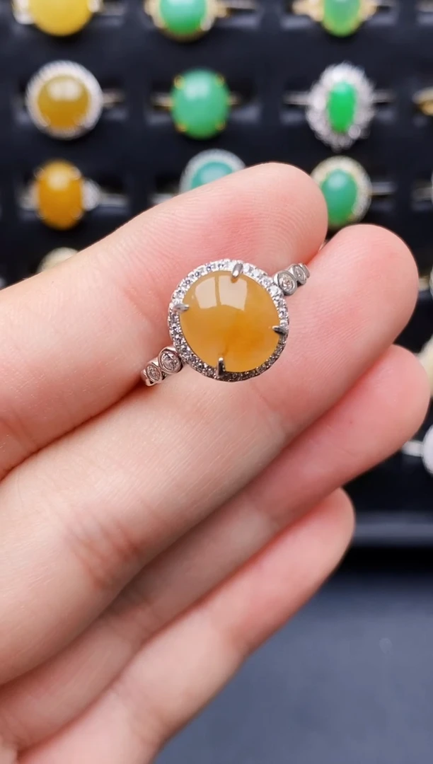 银S925镶嵌戒指翡翠3015