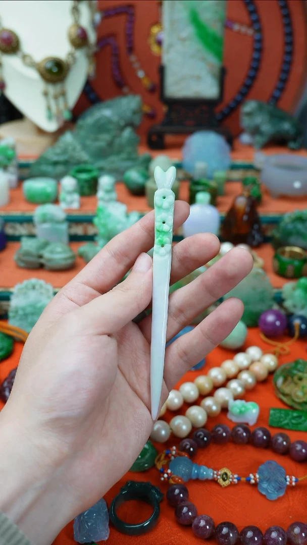 未镶嵌挂件翡翠翡翠发簪