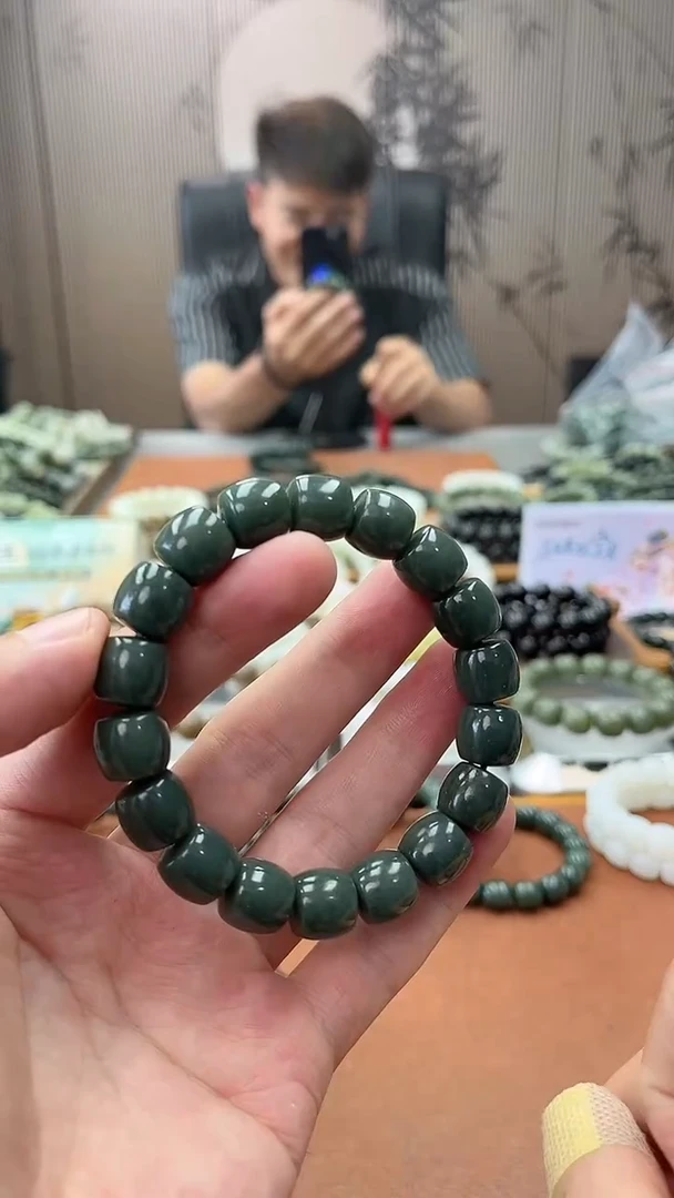 手链未镶嵌和田玉纯天然新疆且末蓝12
