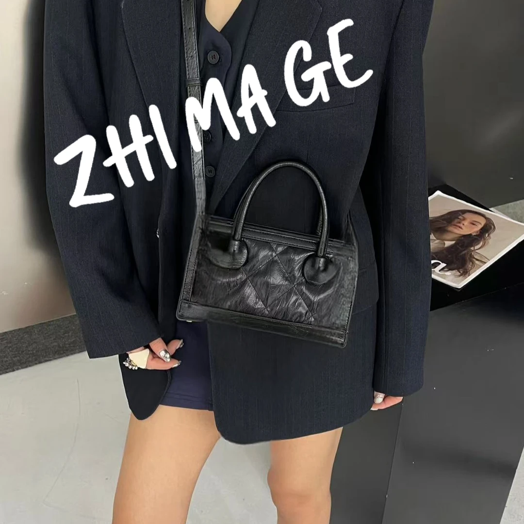 【芝麻集】一见钟情ZT-D7178-黑色RAIN.CUN简约单腋下斜跨女包
