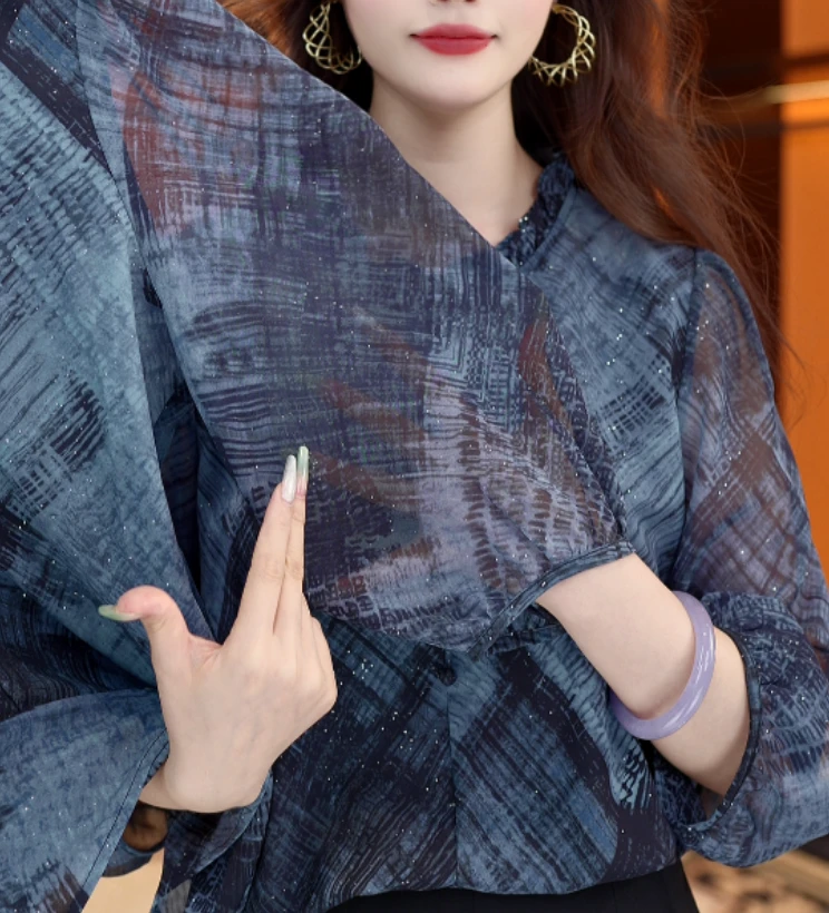 蚕物2025新款新中式国风设计感气质小衫m598彭彭