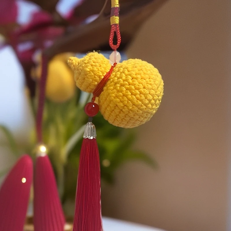 成品手工编织创意钥匙扣福禄双全祝福好运包包