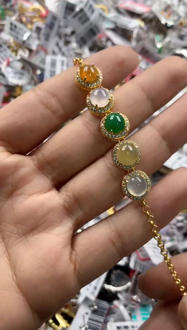 银S925镶嵌戒指翡翠10     1