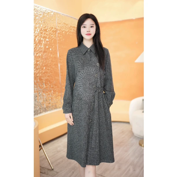 【奈娅定制】A026春秋气质大码连衣裙女2025新款遮肉显瘦时尚裙子