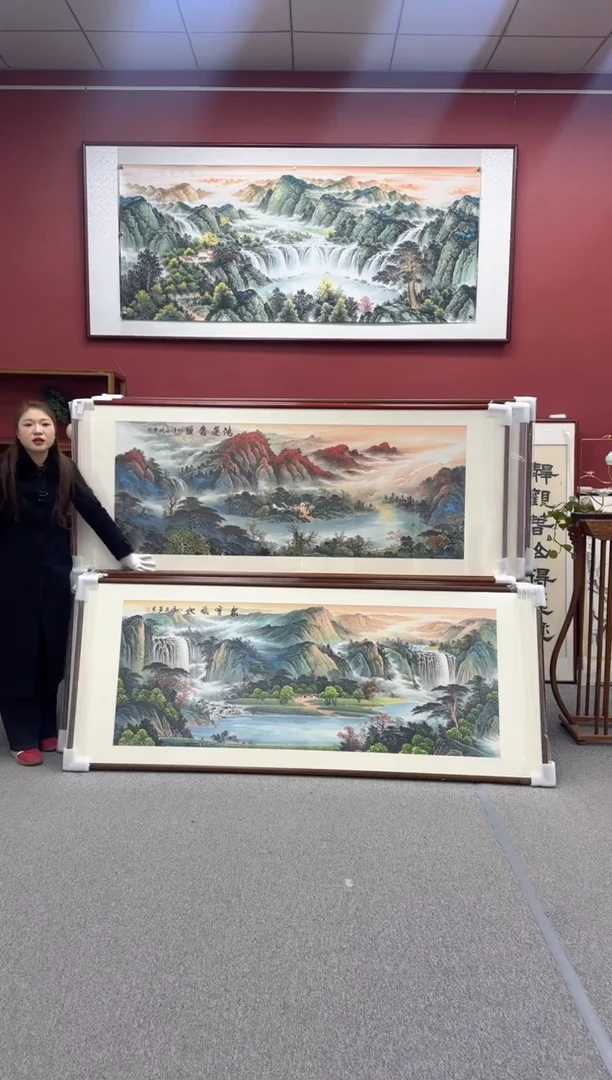 国画手绘 鸿运当头172*85 聚宝福地 219*88