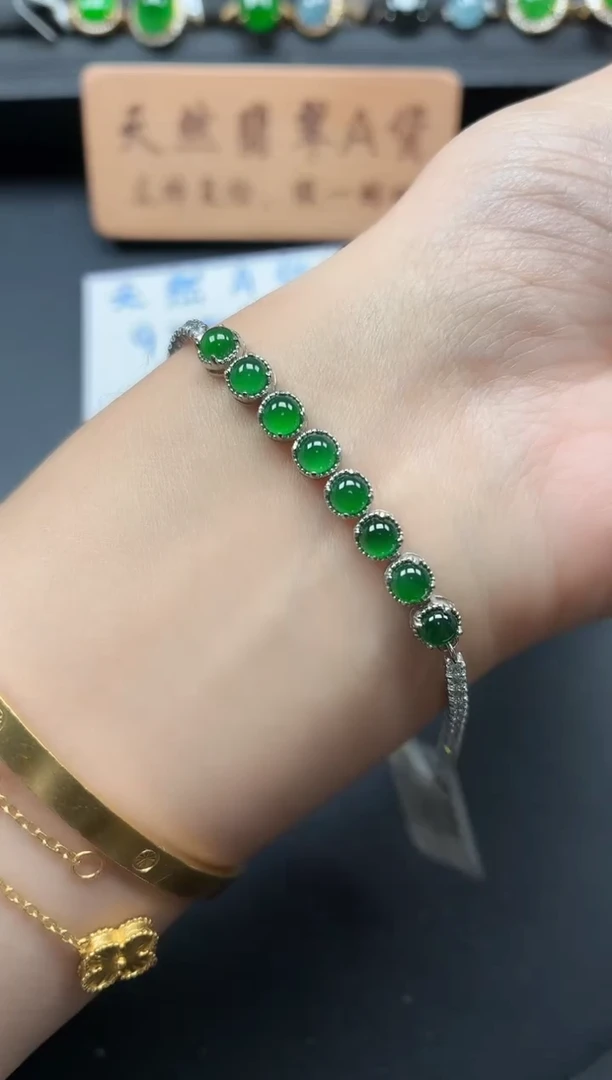 银S925镶嵌戒指翡翠1111111