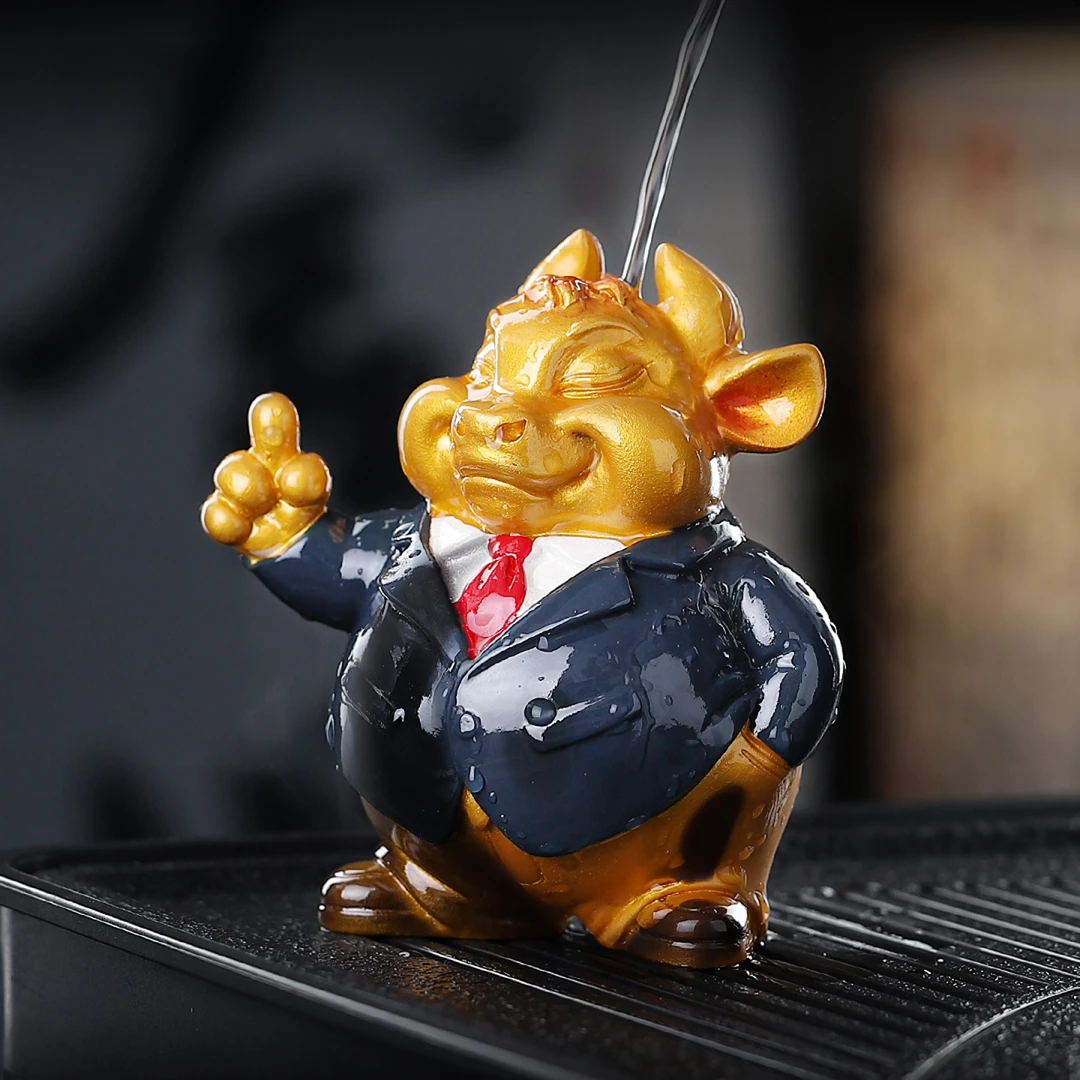 茶台桌面装饰功夫茶具茶室装饰品茶桌摆件可养茶招财精品茶具装饰