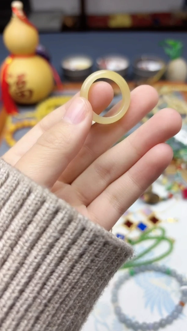 未镶嵌戒指和田玉和田玉指环17#HX