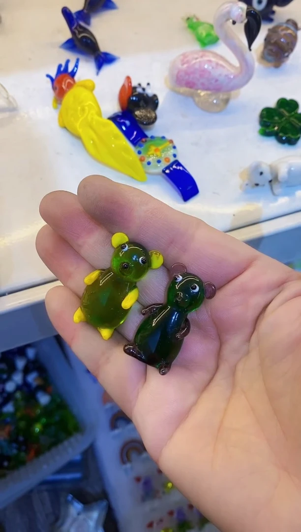 【闪购商品】琉璃手工艺品小熊2个