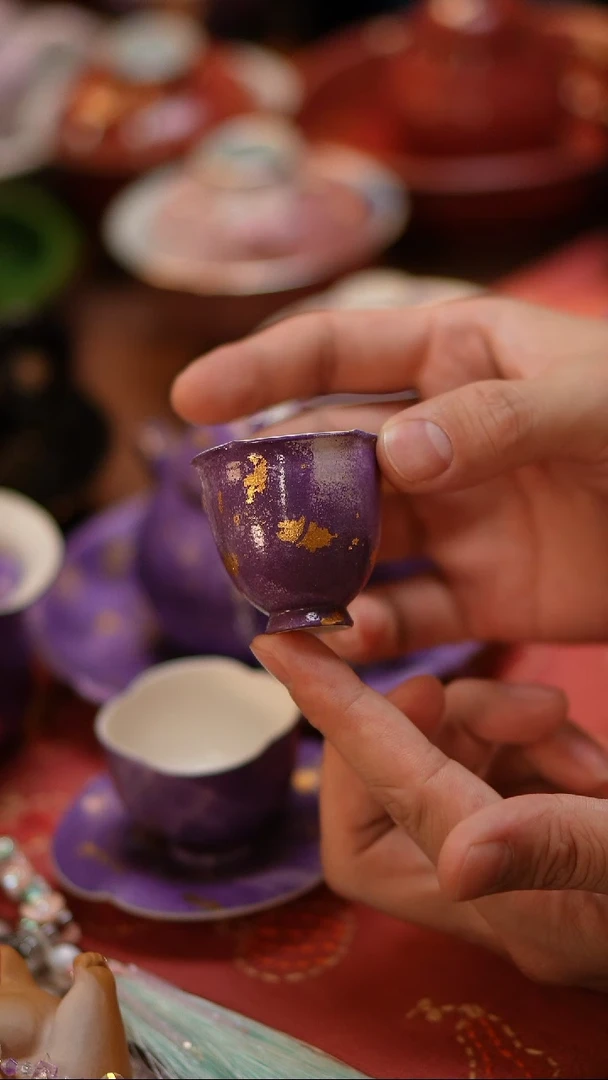 【闪购商品】紫色大漆杯紫色大漆杯