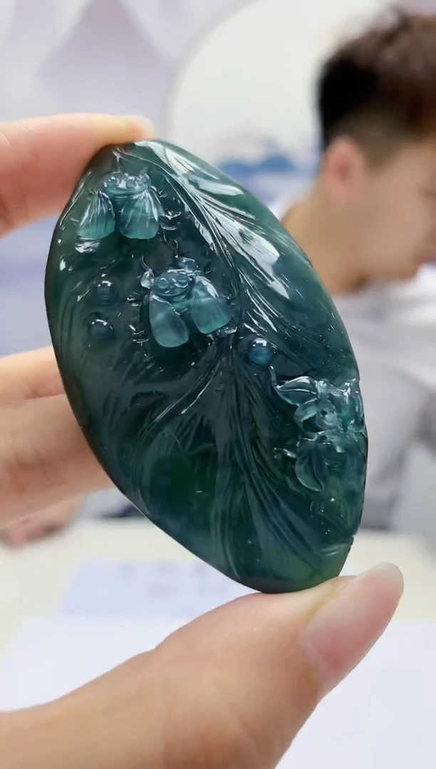 定制翡翠未镶嵌4868kk-毛货挂件117