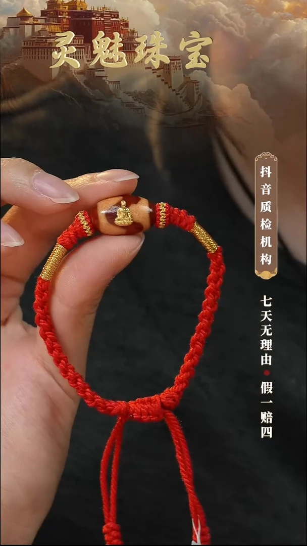 玛瑙/玉髓（覆膜）颈饰18K金镶嵌手串