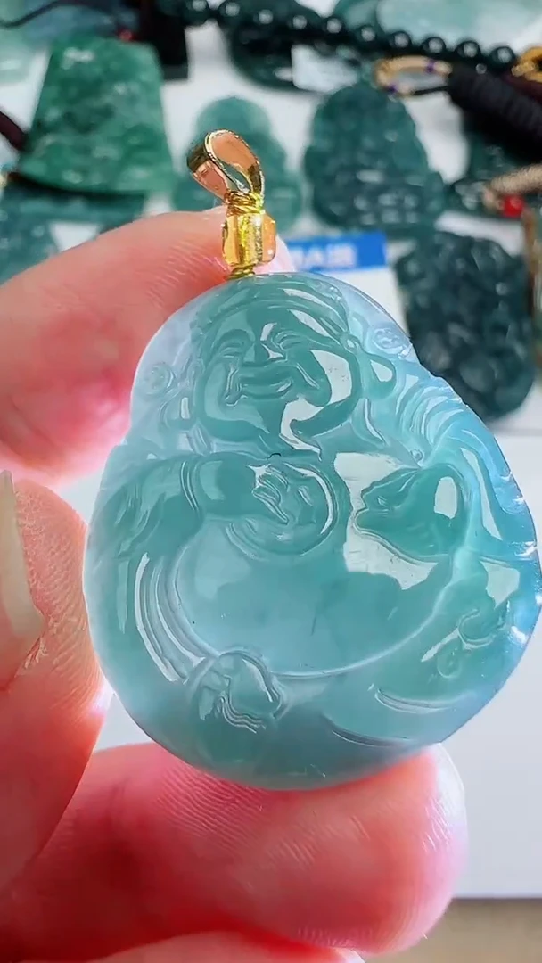 翡翠未镶嵌颈饰多样性随机发其一