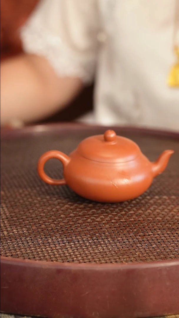 茶壶紫砂全手 大红袍 梨型 140cc