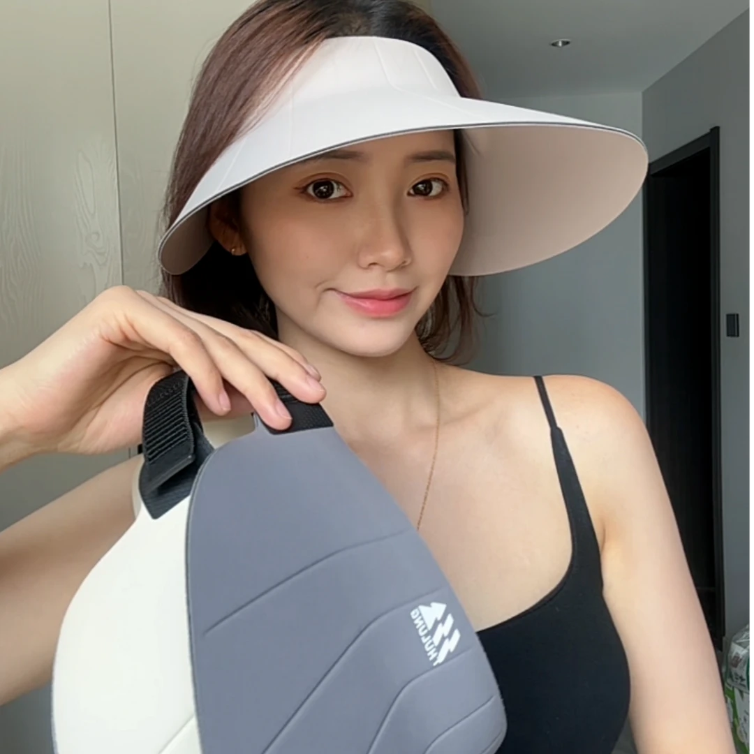 N.C耳羽遮阳帽升级款气垫一体成型防晒帽折叠无痕加宽帽檐UPF99+