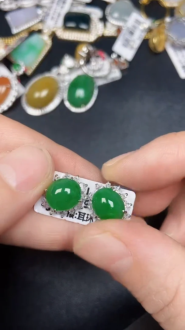 银S925镶嵌戒指翡翠3510