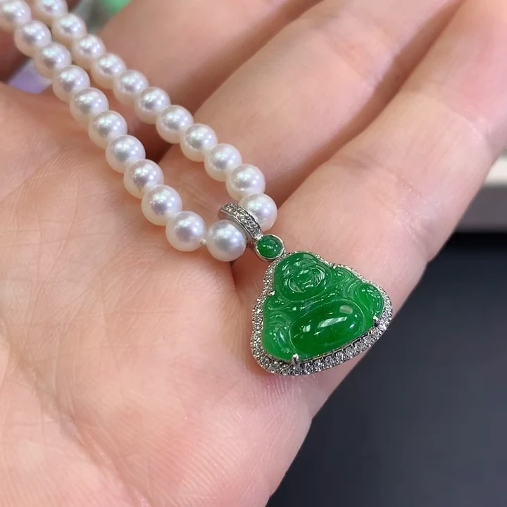 翡翠颈饰18K金镶嵌B27 多样性一件发货