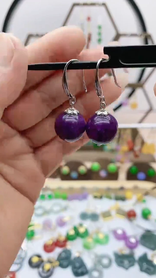 未镶嵌苏纪石（舒俱来）耳饰009