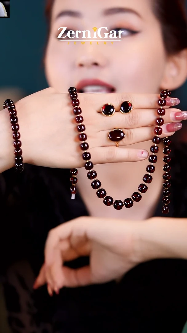 【闪购商品】琥珀颈饰未镶嵌天然琥珀四件套