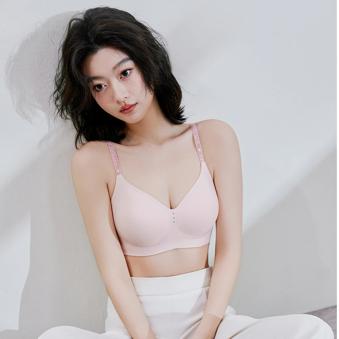 时髦幻彩字母肩带Bra 3880