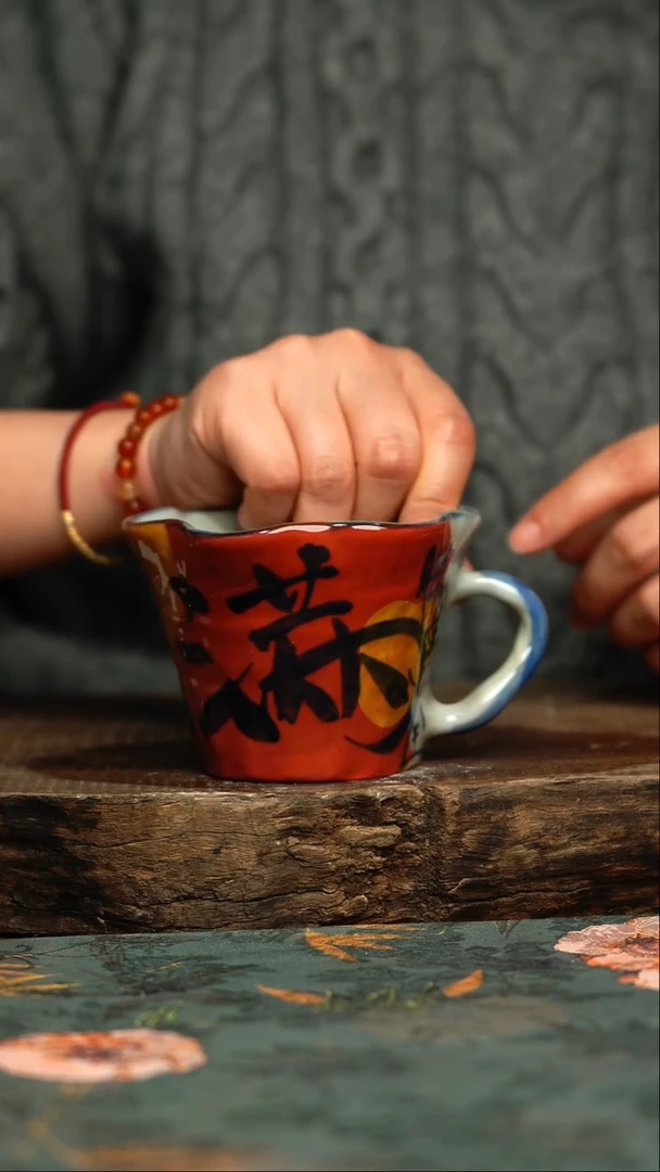 【闪购商品】杯釉下彩手工手绘同款陶器