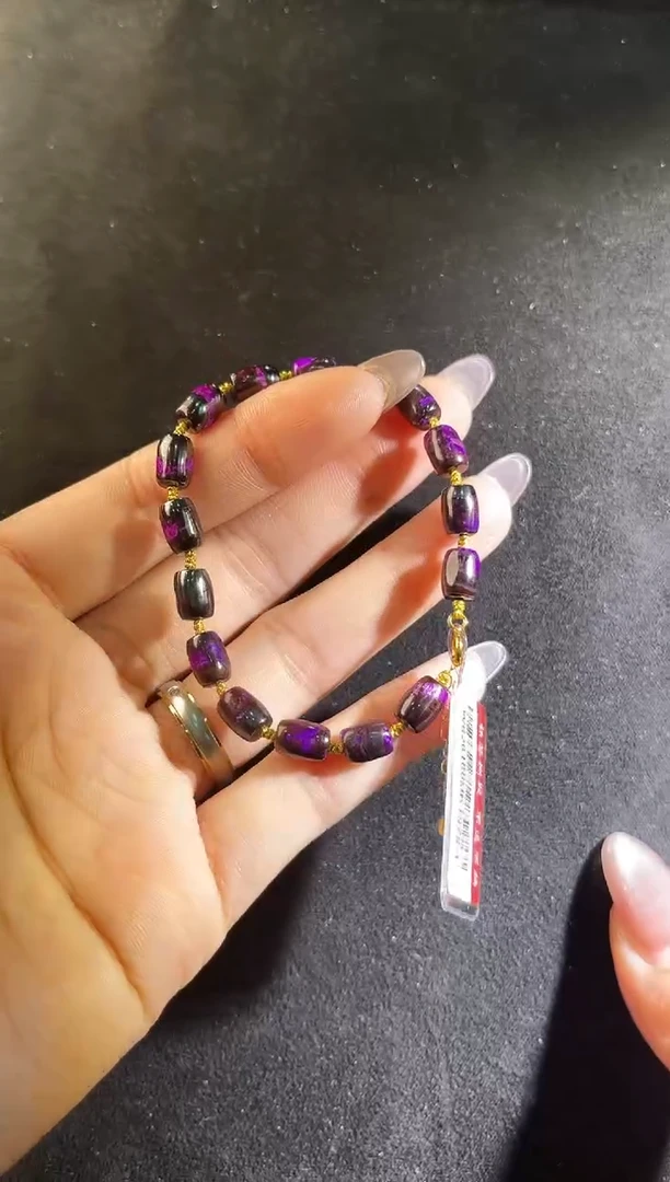 苏纪石（舒俱来）未镶嵌手链k金南非舒俱来老矿