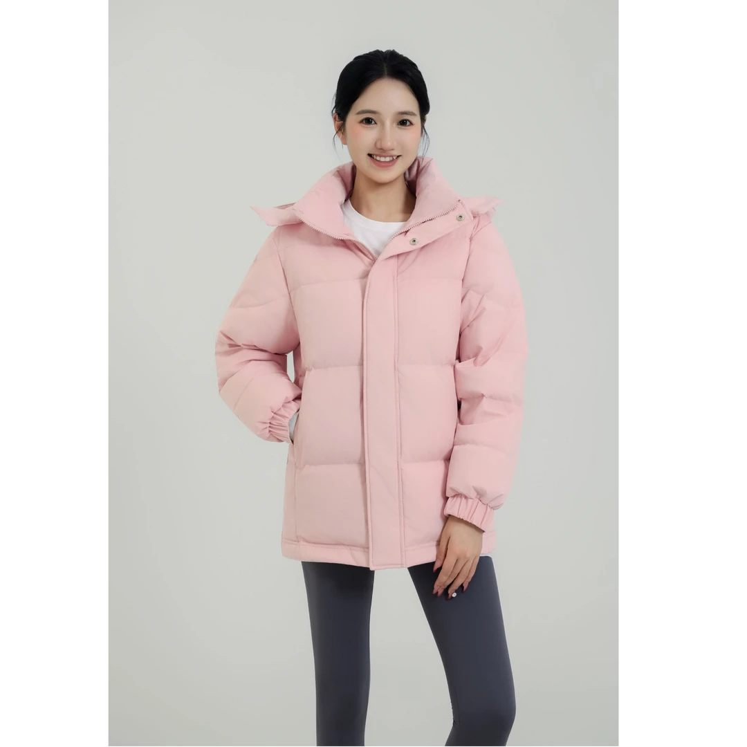 中戏羽绒服女新国标加厚情侣款宽松小个子短款面包服