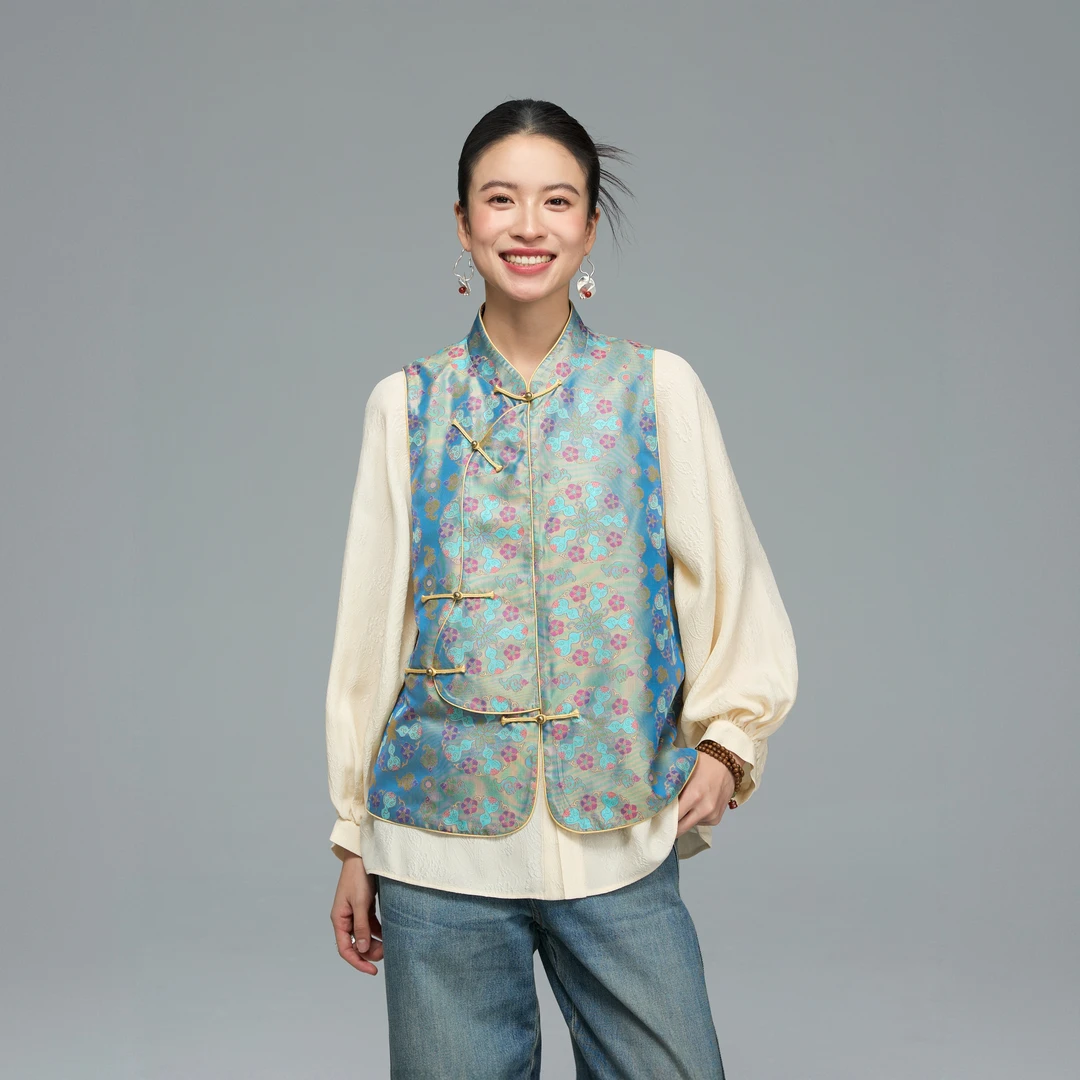 初见十三娘•张和才『四海葫芦』古蜀锦新中式国风手工高定马甲百搭