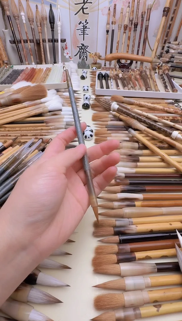 稳定木杆纯狼毫小楷 出峰1.8cm*0.55