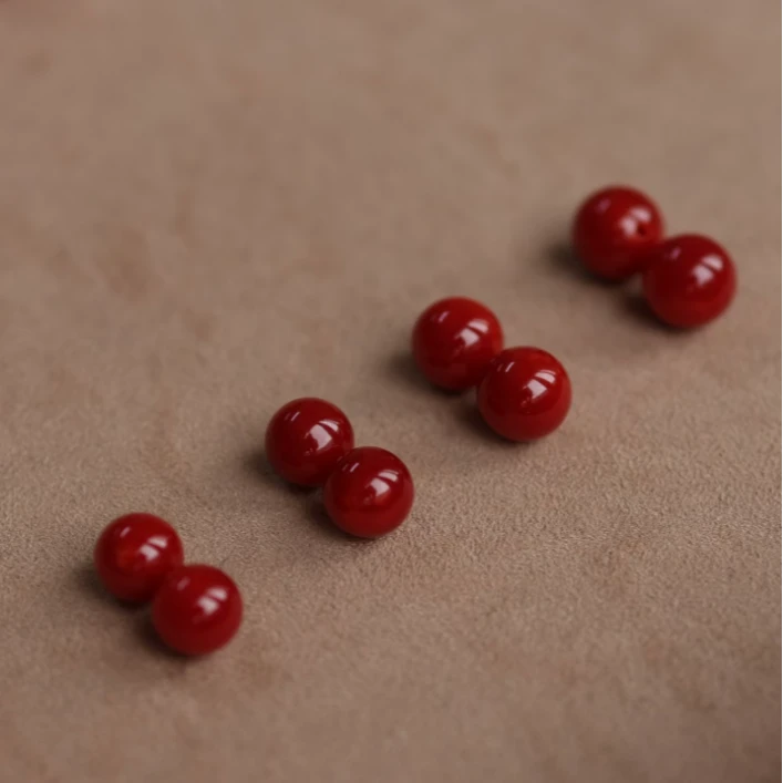 【cc姐专属】牛血色圆珠单珠 3mm 4mm5mm