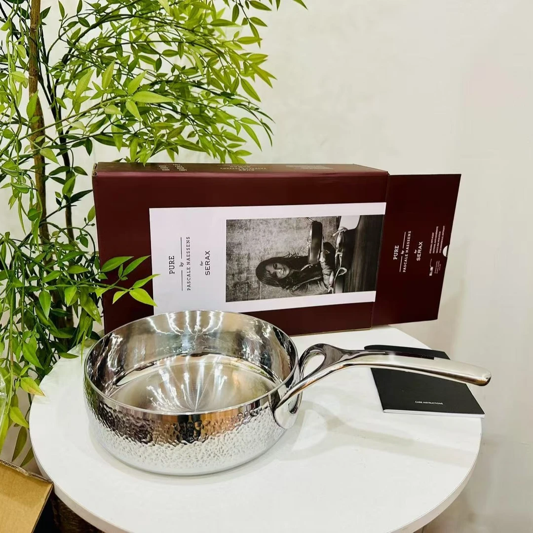 PU24口径5层钢煎锅 微瑕 24cm✖️7cm 底23cm 把22cm 重约1.4kg