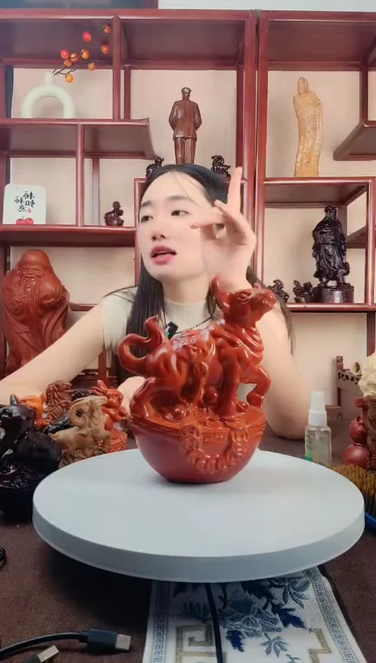 紫檀木类端景台香椿木摆件