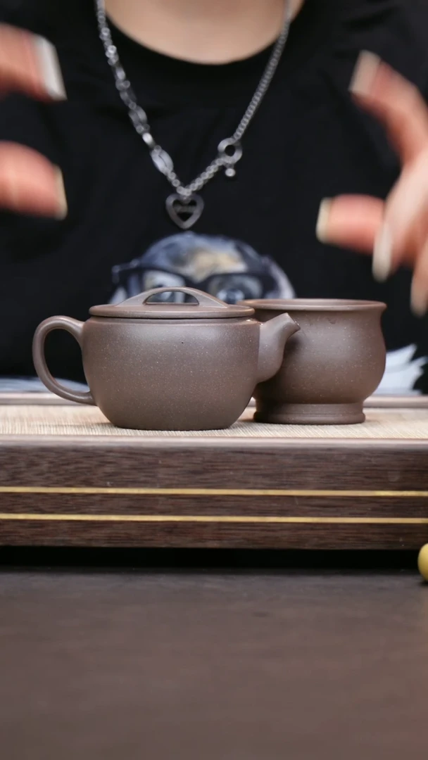 茶壶紫砂天青泥  汉瓦