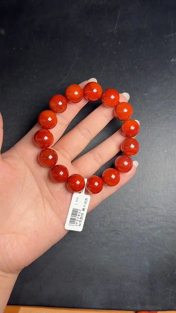 未镶嵌手串南红玛瑙瓦西南红手串15mm+ JP57857
