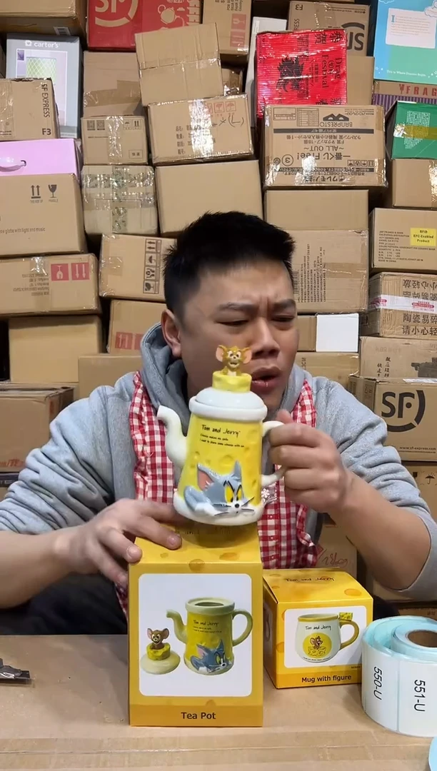 【闪购商品】杯原盒猫和老鼠奶酪茶壶
