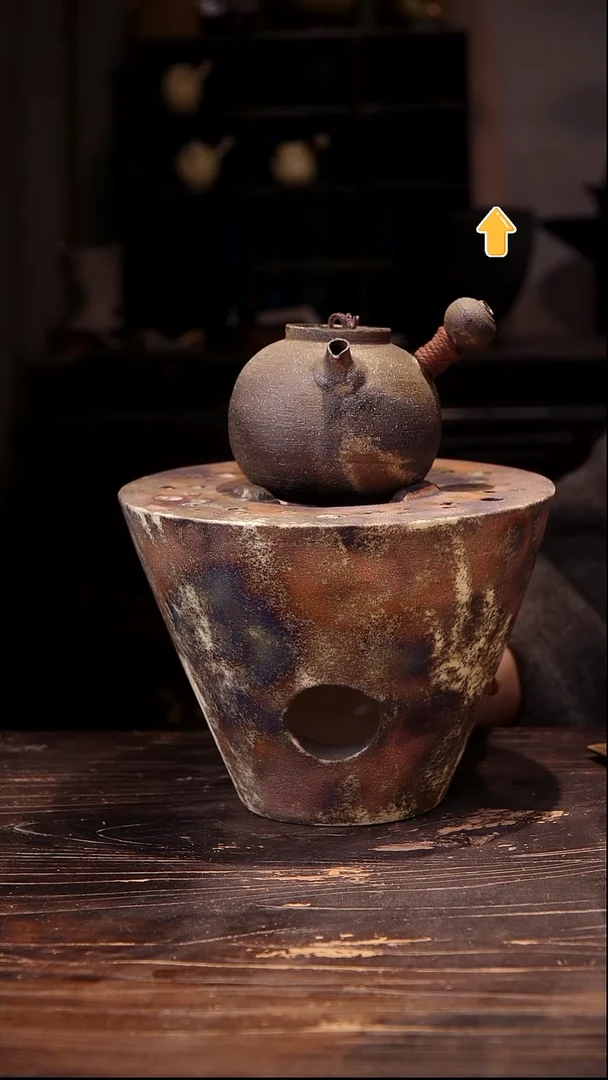 纯手工柴烧伏地龙侧把加斗笠炉