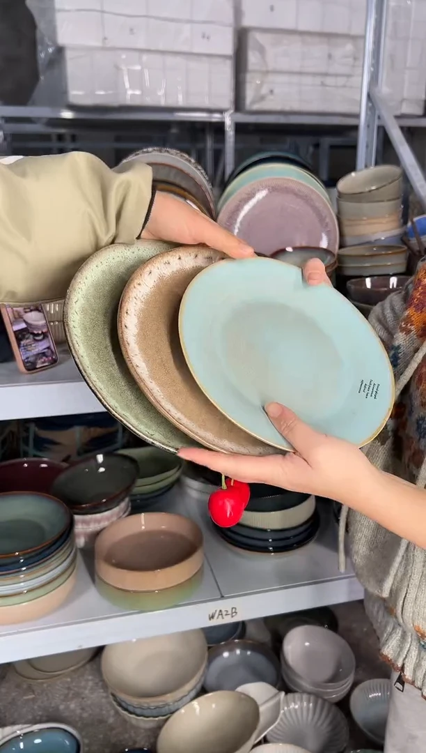 陶瓷外贸尾货瑕疵满20包邮X3小盘