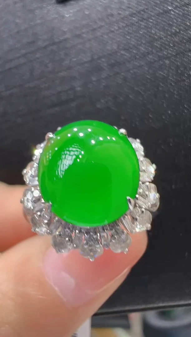 【闪购商品】翡翠戒指18K金镶嵌