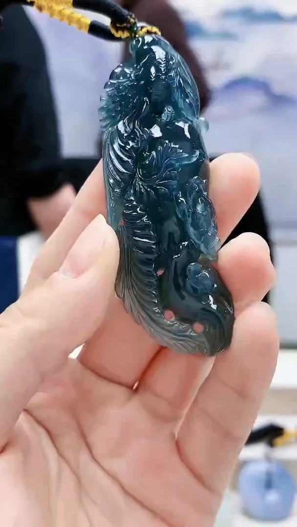 未镶嵌定制翡翠5060lr-毛货挂件10